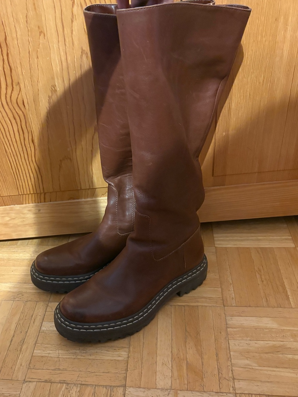 Brown Leather Tall Women’s Boots - Classic Riding Style